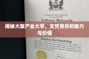 解码大阪产业大学，文凭背后的独特魅力与无限可能
