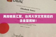 探寻台湾大学文凭的黄金价值，两岸精英共鉴名校魅力