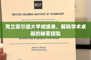 探寻克兰菲尔德大学卓越成绩单背后的学术奥秘