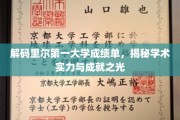 里尔第一大学成绩单背后的学术璀璨星图