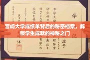 揭开宫崎大学成绩单背后的神秘密码，探索学子成就的秘密通道