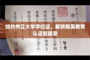 纽约州立大学学位证，开启精英教育新纪元认证之旅