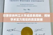 揭秘印第安纳州立大学学术实力，成绩单背后的数据真相大曝光