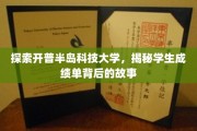 揭开开普半岛科技大学成绩单的秘密，学生的奋斗轨迹