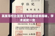 英属哥伦比亚理工学院成绩单揭秘，学术成就一览