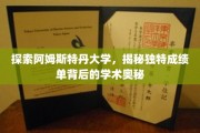 阿姆斯特丹大学揭秘，独特成绩单背后的学术秘密之旅