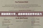 探寻佩斯大学，揭秘成绩单背后的雄厚学术底蕴