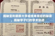 解码亚利桑那大学成绩单，学子学术足迹大揭秘