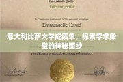 解锁意式学术传奇，一探比萨大学成绩单的奥秘