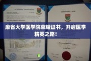 医学殿堂荣耀启航，麻省大学医学院证书助力精英梦想成真