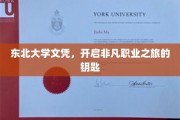 东北大学文凭，解锁非凡职业生涯的神秘之钥