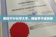 千叶科学大学学子风采，探索成就背后的秘密宝藏