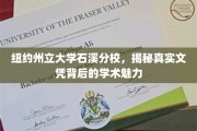 揭开纽约州立大学石溪分校文凭背后的学术风采之谜