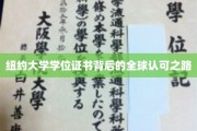 纽约大学学位，跨越国界，全球认可的荣耀通行证