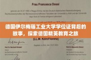 解码德国精英学府，伊尔梅瑙工业大学学位证的传奇历程