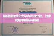 纽约州立大学宾汉顿分校揭秘，深度成绩单解析，洞察学术奥秘