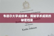 韦德尔大学学霸档案，揭秘学子卓越成就背后的秘密