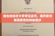 探索维也纳经济大学，揭秘欧洲精英教育的卓越典范
