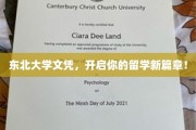 东北精英，世界舞台，东北大学文凭助力留学梦想起飞
