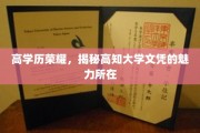 解码高学历光环，探索顶尖大学文凭的非凡魅力