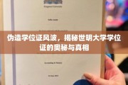 学历造假疑云，世明大学学位证之谜深度解析