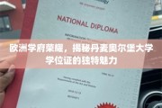 丹麦奥尔堡大学学位证，探寻北欧学府的神秘荣耀与设计之美