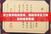 解码波士顿学院卓越学术的隐藏数据密码