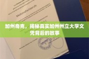 加州文凭之谜，揭秘加州州立大学的背后真相