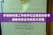 罗彻斯特理工学院学位证，一纸证书背后的非凡成长之路