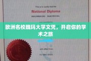 欧洲学府通行证，魏玛大学文凭助你踏上学术征途