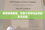 跨越精英门槛，伦敦大学学位证书的耀眼未来之路