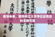 揭开莱特州立大学学位证背后的未来之门