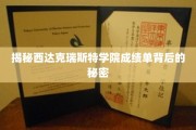 解码西达克瑞斯特学院成绩单的神秘面纱