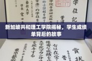 解码新加坡共和理工学院，揭开学生成绩单的神秘面纱