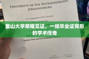 釜山大学毕业证背后的辉煌篇章，揭秘学术传奇背后的荣耀时刻
