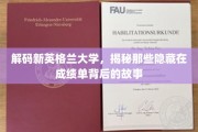 新英格兰大学成绩单背后的神秘面纱，揭秘真实校园生活