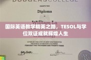 跨越英语教育巅峰，TESOL学位双证，开启国际教学精英之旅
