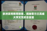 爱尔兰高威大学，欧洲高等教育的新贵，揭秘其文凭的独特魅力