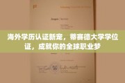 全球职场通行证，蒂赛德大学学位认证助你飞跃梦想之旅