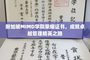 解码新加坡MIMD学院荣耀证书，开启卓越管理精英之门