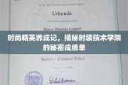 时尚殿堂背后的秘密，时装技术学院的蜕变之路