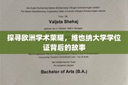 欧洲学术瑰宝揭秘，维也纳大学学位证的传奇历程