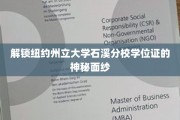 探寻纽约州立大学石溪分校学位证的神秘符号