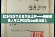 魏玛大学荣耀凭证，探寻德意志精英教育的奥秘与光辉