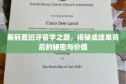 探寻西班牙留学奥秘，揭秘成绩单的深度解读与留学价值体现