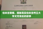 伯米吉传奇，探寻州立大学文凭背后的非凡历程