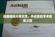 德国魏玛大学荣耀通行证，铺就学术精英璀璨前程