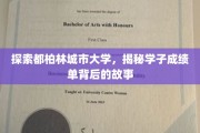 都柏林大学学子档案揭秘，成绩单背后的青春足迹