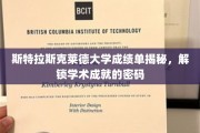 斯特拉斯克莱德大学成绩单解码，揭秘学术成功的密钥