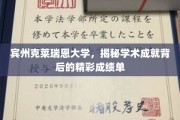 宾州克莱瑞恩大学，揭秘学术卓越背后的耀眼战绩